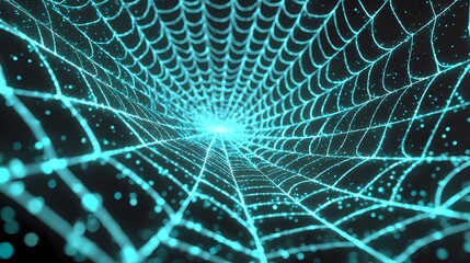 Futuristic Tech Spider Web Seamless Mesh