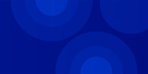 Blue circles shapes dark blue gradient background.