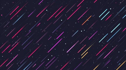 Seamless Meteor Shower Tech Pattern
