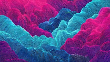 Seamless Magnetic Field Tech Wave Pattern