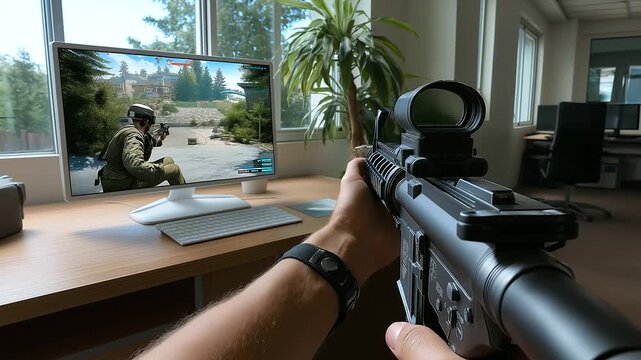 Game Action from Over-the-Shoulder Perspective
