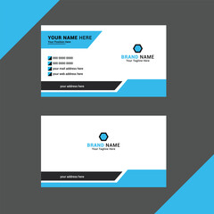 Double part  professional business card template design