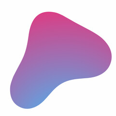 Abstract Shape Gradient elements. blob with a gradient color from light purple to light blue.