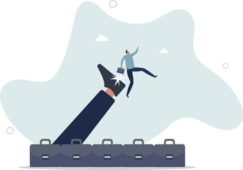 Being fired from work, company lay off or underperform employee, business failure or mistake concept.life and employment of people.