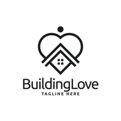 Building love care home logo icon