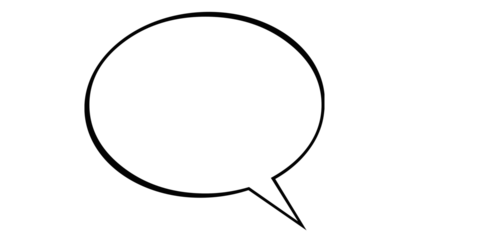 Black Outline Speech Bubble with Tail on White Background talk bubble dialogue bubble isolated on a transparent background