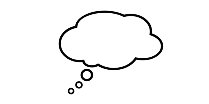 Black Outline Thought Bubble with Dots on White Background speech bubble thinking isolated on a transparent background - Powered by Adobe