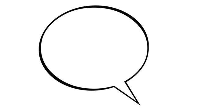 Black Outline Speech Bubble with Tail on White Background talk bubble dialogue bubble isolated on a transparent background