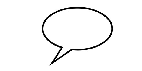 Oval Speech Bubble with Tail on White Background chat bubble dialogue box isolated on a transparent background