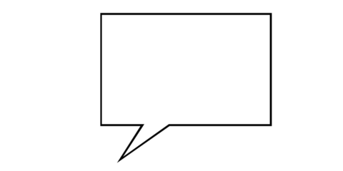 Rectangular Speech Bubble with Tail on White Background chat bubble dialogue box isolated on a transparent background