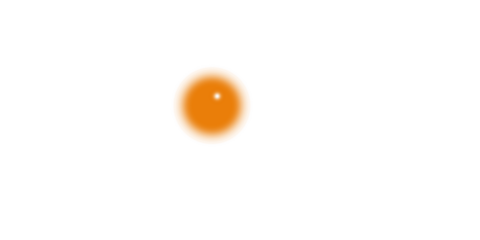 Single Orange Circle with White Highlight on White Background spot isolated on a transparent background