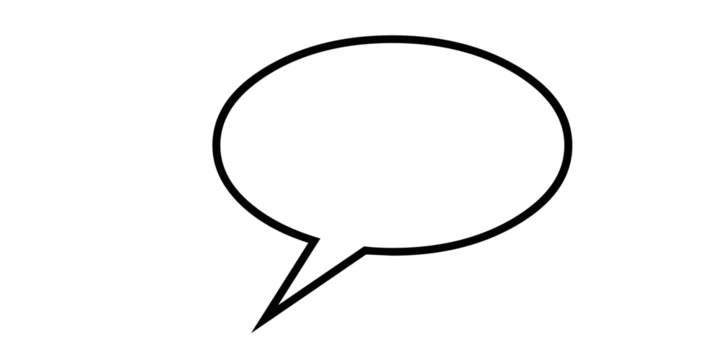 Oval Speech Bubble with Tail on White Background chat bubble dialogue box isolated on a transparent background