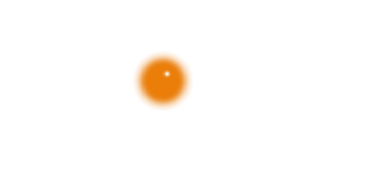 Single Orange Circle with White Highlight on White Background spot isolated on a transparent background