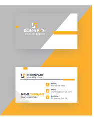 Modern creative business card and name card horizontal simple clean template vector design