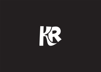 KR creative logo design and initial  logo
