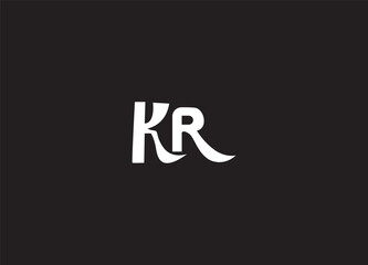 KR creative logo design and initial  logo