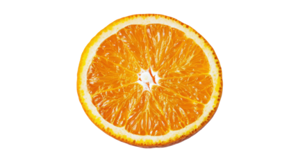 Orange Slice Half isolated on a transparent background