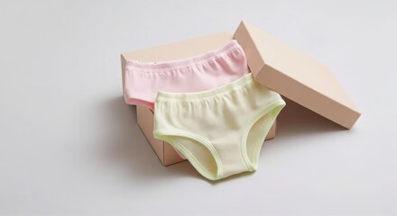 Soft cotton baby panties in a gift box