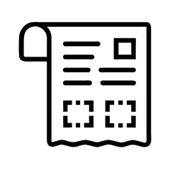 Outline Icon Of A Document With Text And Boxes paper futuristic silhouette vector transparent icon