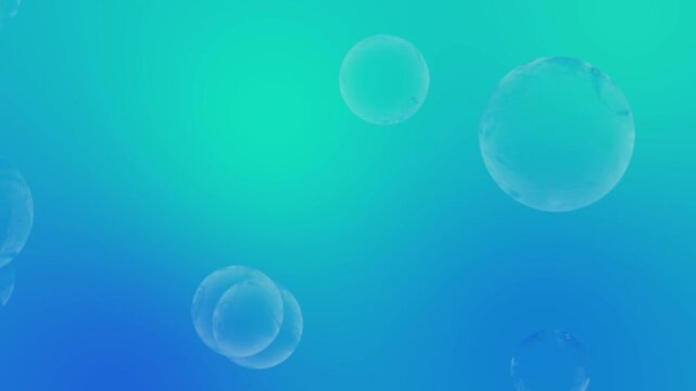 Beautiful bubbles floating gently