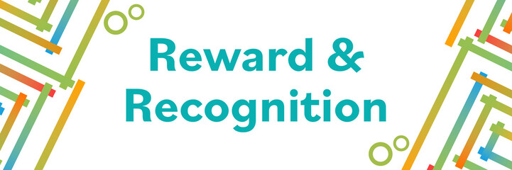 Reward And Recognition Colorful Squares Borders Elements Horizontal 