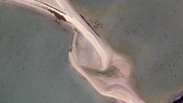 Aerial view of El Requeson beach in Baja California Sur