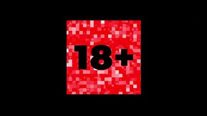 Age Limit 18 Plus Warning Animation No Children Allowed