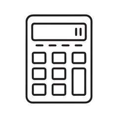 Simple calculator icon for accounting, finance, and bookkeeping needs, perfect for websites, apps, and educational materials, a clean and modern design