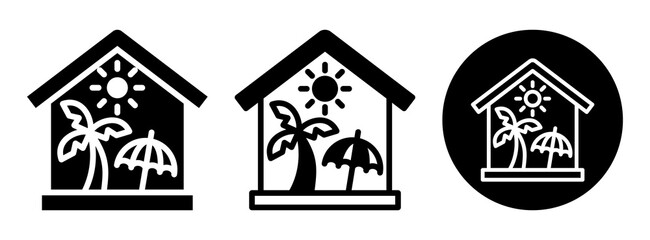 Obraz premium Vacation Rental Icon Collection Glyph & Mixed Style