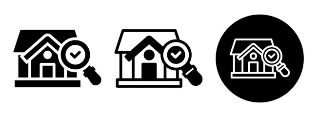 Home Inspection Icon Collection Glyph & Mixed Style