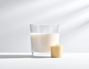 Clear glass candle,  small tea light