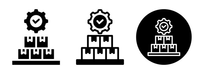 Material Management Icon Collection Glyph & Mixed Style