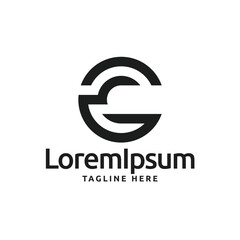 Creative minimalist letter c logo icon design symbol