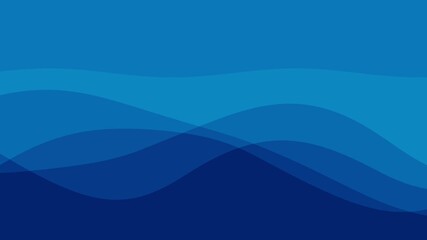 loopable blue waves undulating slow motion translucent overlapping wave shapes - Powered by Adobe