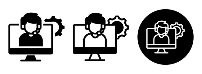 Online Service Icon Collection Glyph & Mixed Style