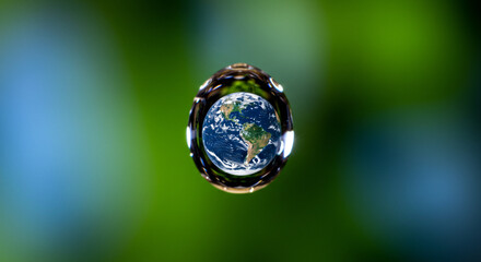 Water Drop with Earth Inside