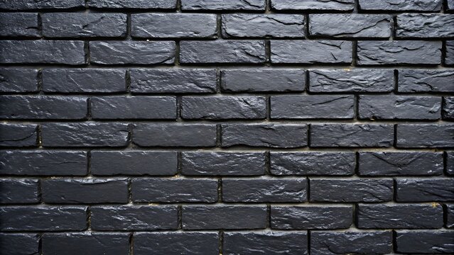 Dark brick wall texture with a sleek, modern aesthetic, ideal for use as a background or design element in various projects