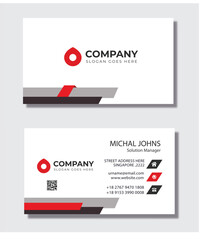 Modern creative business card and name card horizontal simple clean template vector design