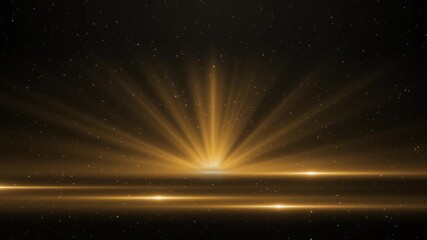 Golden light rays emerge through floating particles, creating a magical glow. for use of award ceremonies, event intros, festive visuals, or cinematic backgrounds highlighting elegance and grandeur