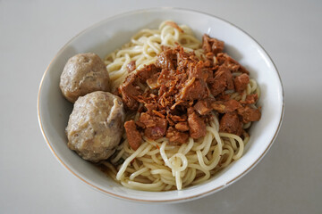 Authentic Indonesian Chicken Noodle with Meatballs