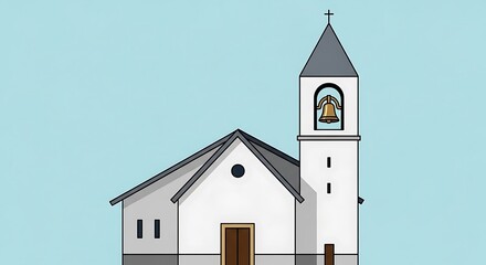 Church building drawing.