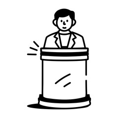 A doodle style icon showing legal agreement
