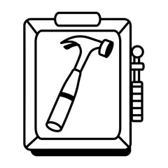 Hand drawn style icon depicting prison shackle
