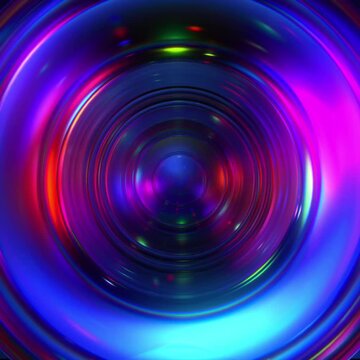 circular looping abstract animation camera lens