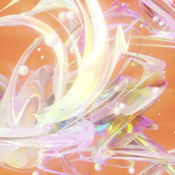 orange animated metalheart y2k animation