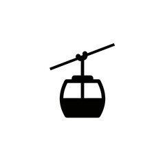 Fototapeta premium Iconic Cable Car Icon Modern Transportation Symbol Mountain Aerial Lift Scenic Tourist Ride Urban Aerial Transit Efficient Travel System.