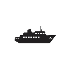 Obraz premium Silhouette of a Large Passenger Ship.