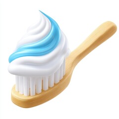 Brighten your smile with this cute toothbrush and toothpaste icon, perfect for dental care themes and educational content.