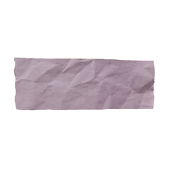 Vintage wrinkled textured torn paper isolated on transparent background, crumpled paper