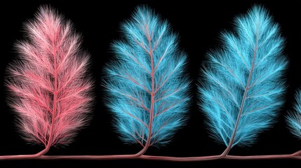 Obraz premium Abstract colorful branch structures